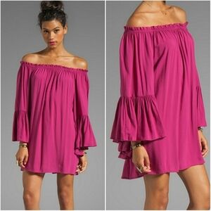 INDAH // flowy butterfly sleeve mini dress